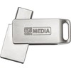 Verbatim „MyMedia MyDual USB 3.2 Gen 1“, USB 3.2 Gen 1, 32 GB, 69269, sidabrinė, 69269, USB A / USB C, su pasukamu dangteliu