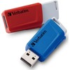 „Verbatim“ USB atmintinė, USB 3.0, 32 GB, „Store N Click“, spalvų derinys, 49308, USB A, su ištraukiama jungtimi. 2 vnt