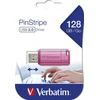 Verbatim USB atmintinė, USB 2.0, 128GB, Store,N,Go PinStripe, rožinė, 49460, duomenų archyvavimui