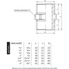 Perfexim 2 "žalvaris Nypel sustiprintas (07- 00- 0500- 000)
