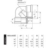 Perfexim Žalvarinė alkūnė GW 1'' (07-213-0250-000)