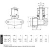 Perfexim presuota alkūnė su pėdomis 738 16xG1/2 W (62-738-1615-000)