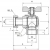 Perfexim Perfexim rutulinis kampinis vožtuvas perfekt sistema su sukama veržle PHA-010/O 1/2'' DN15 00-010-0150-001