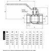 Perfexim WW DN40 vandens rutulio vožtuvo rankena 1040 G1 1 / 2 WW PN16 C DN40 [4 / 32]