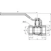 Perfexim WW rutulinis vožtuvas su sustiprinta rankena 3 / 2 "(00- 001- 0400- 000)