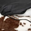 Pets Collection Šuns guolis, tamsiai rudas, karvės rašto, 65 * 65 * 18 cm, su užtrauktuku