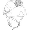 Petzl Priekinio žibinto adapteris bet kokiam šalmui, juodas