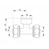 PEX.T.GW20X3/4 T formos jungtis 20X3/4 GW PEX varžtinė // PX-R.T.20X3/4