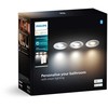 Philips Hue Baltas Amb. Adore Einbausp rund sidabrinis 3x350lm DS