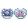 Philips AVENT ultra air SCF085/61 čiulptukas, klasikinis kūdikio čiulptukas, ortodontinis, silikoninis, berniukams/mergaitėms, atsparus įsiskverbimui