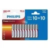 Philips AAA šarminės baterijos 10 + 10 vnt. LR03P20BP/10