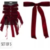 None Philips Decoration bow burgundy 29CM 5PCS