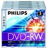 „Philips“ DVD-RW 4,7 GB 5 vnt. dėklas, 4 folijos dėklas