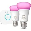 Philips „Hue White and color ambiance“ Pradinis rinkinys: 2 E27 išmaniosios lemputės (1100)