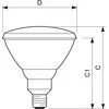 „Philips“ infraraudonųjų spindulių šildytuvas PAR38 IR 230V 150W E27 (871150012887415)