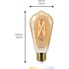 Plaukų džiovintuvas „Philips“ LED WIFI lemputė ST64 E27 7W 640LM TW AMB