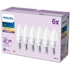 „Philips“ LED klasikinė lempa 40W E14 žvakė šilta 470lm matinė 6 vnt. P