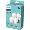 Philips LED Lamp E27 4-Pack 75W 4000K