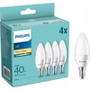 Philips LED lemputė E14, 4 žvakių pakuotė, 40 W, 2700 K