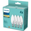 Philips LED lemputė E14, 4 žvakių pakuotė, 40 W, 2700 K