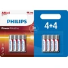 Philips AAA šarminės baterijos, 8 vnt. pakuotė