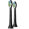 2 dalių šepetėlių galvučių pakuotė Philips Sonicare Optimal White, Juodos spalvos HX6062/88
