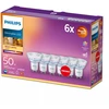 „Philips“ 6 vnt. GU10 LED lempučių pakuotė, 50 W, „Dimbar War“