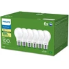 „Philips“ itin efektyvi LED lemputė E27 | A60 | 7,3 W = 100 W | 2700 K, šilta | 6 vnt.