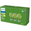 Philips Ultra Efficient Żarówka LED E27 | A60 | 7.3W = 100W | 2700K Ciepła | 3 vnt.