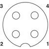 „Phoenix Contact“ jutiklio kištukinė jungtis, moteriška, kampinė M12 4 kontaktų Pg7 sandarinimo juosta, juoda SACC-M12FR-4CON-PG7-M (1681143)