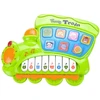 Lean Toys Mokomasis pianinas vaikams žalias lokomotyvas