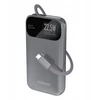 Dudao K31 10000 mAh 22.5W PD Powerbank su integruotu kabeliu – pilkos spalvos