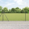 Šešiakampė tvora su betono pagrindu 100 x 1 m Pilka Tinklelis