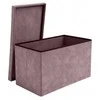 Pilkas aksominis pufas 76x38x38cm Ruhhy 26130