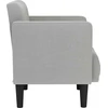 Fotelis Sofa-kėdė su porankiais, debesų pilka, 53 cm, audinys