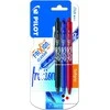 Pilot Pen Pultas PEN Pilot FriXion Ball Clicker - Tintenroller - nicht dauerhaft - Juodas, Rot, Blau - Thermo-Gel-Tinte - 0.7 mm - Mittel - verstellbar - mit Radierer (Packung mit 3)