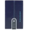 Piquadro, Mėlyna Square, Leather Wallet, Square Sliding System with Money Clip, PP5358B2R-BLU2, Mėlyna, For Men