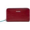 Piquadro, Mėlyna Square, Leather Wallet, Raudona, For Women