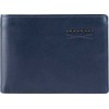 Piquadro, Obidos, Leather Wallet, Coin Holder, Mėlyna, For Men