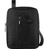 Piquadro, Brief 2, Nylon And Leather, Textile Crossbody Bag, Juodas, CA1816BR2/N, For Men