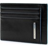 Piquadro, Mėlyna Square, Leather Card Holder, PP2762B2R / N, Juodas, For Men