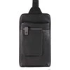 Piquadro, Tallin, Leather Bag, Mono Sling, Juodas, For Men, 20 x 33 x 5 cm