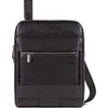 Piquadro, Trakai, Leather - Fabric, Small, Textile Crossbody Bag, Juodas, 27 x 21 x 5 cm, For Men