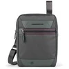 Piquadro, Trakai, Shoulder Bag, Textile Crossbody Bag, Žalias, 16 x 22 x 4 cm, For Men
