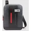 Piquadro, Urban, iPad Sleeve, Leather Crossbody Bag, Juodas/Pilkas, CA1816UB00, 21 x 27 x 6 cm, For Men