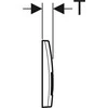 Geberit taustiņš Delta50, 246x164 mm, hroms