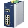 Šakotuvas PLANET DIN-Rail L2+/L3 valdomas valdomas L2+ gigabito Ethernet (10/100/1000) Maitinimas per Ethernet (PoE) Aliuminio, Mėlyna