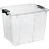 NHG Dėžė su dangčiu Home Box Plast Team 40L/35.3x3.3x46.7cm permatoma/pilka