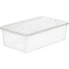 Dėžė su dangčiu avalynei Plast Team 34x19x11cm permatoma
