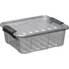 Dėžė su dangčiu Home Box Plast Team 1.5L/7.2x20.5x17cm permatoma/pilka
